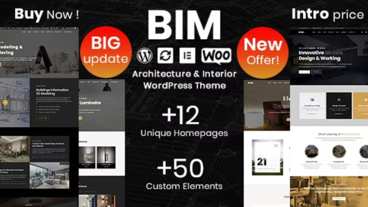 BIM – Architecture & Interior Design Elementor WordPress Theme 1.3.6