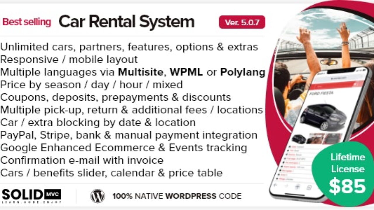 Car Rental System (Native WordPress Plugin) 5.0.7