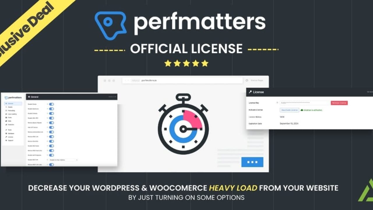 Perfmatters WordPress Performance Plugin | Original License | Official 1 Year License – Exclusive Deal