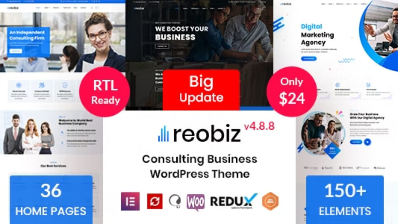 Reobiz – Consulting Business WordPress Theme 5.1.18