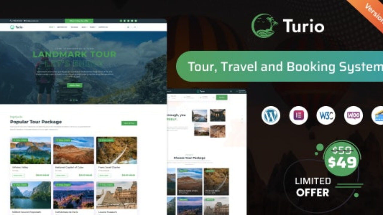 Turio – Tour and Travel WordPress Theme Tourism Agency 1.4.0