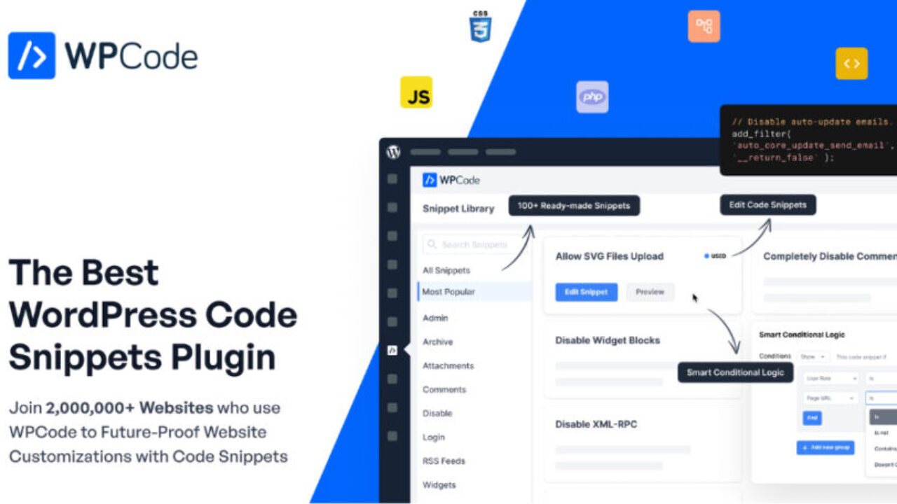 WPCode Pro – The Best WordPress Code Snippets Plugin 2.2.9