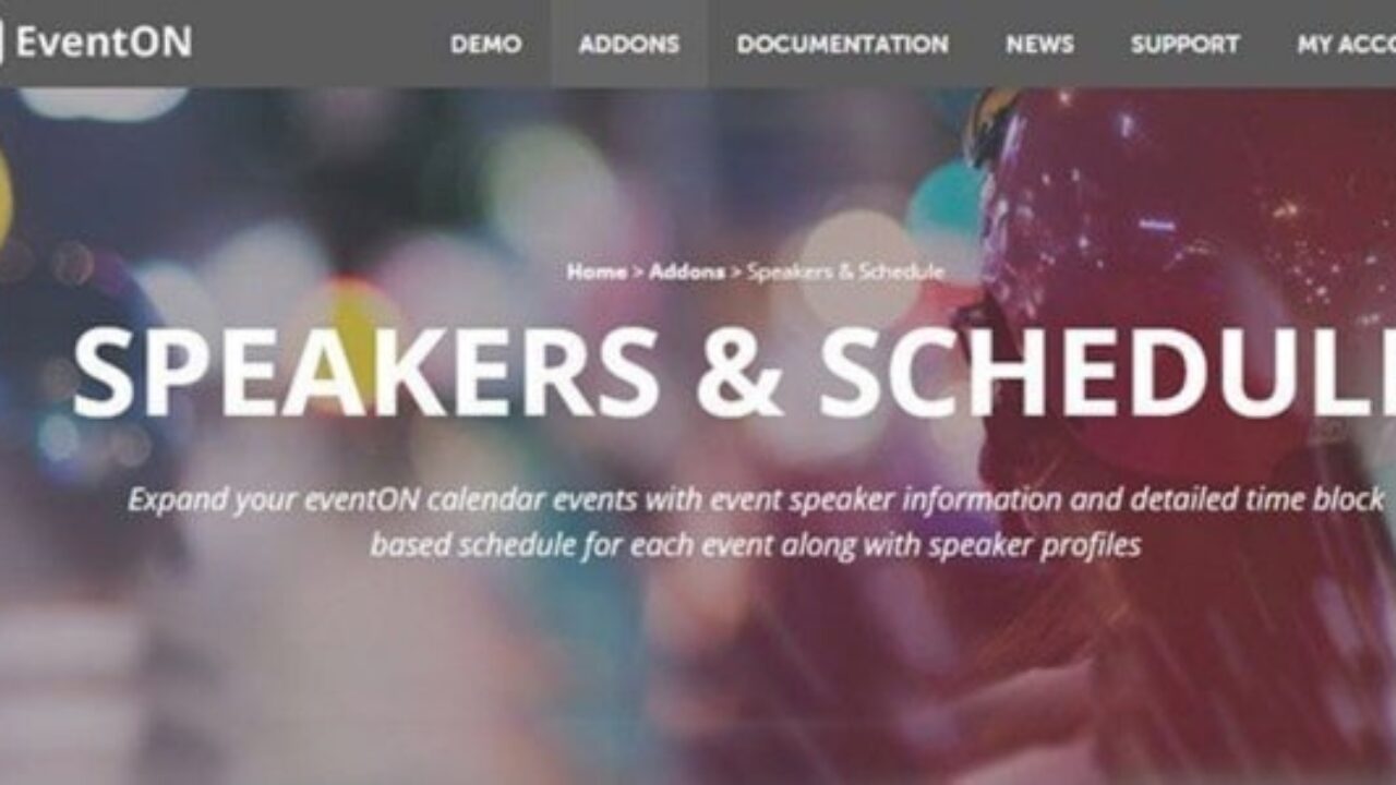EventOn Speakers & Schedule Addon 2.1.2