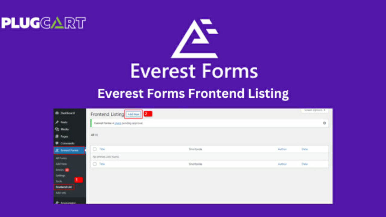 Everest Forms Frontend Listing 1.0.4