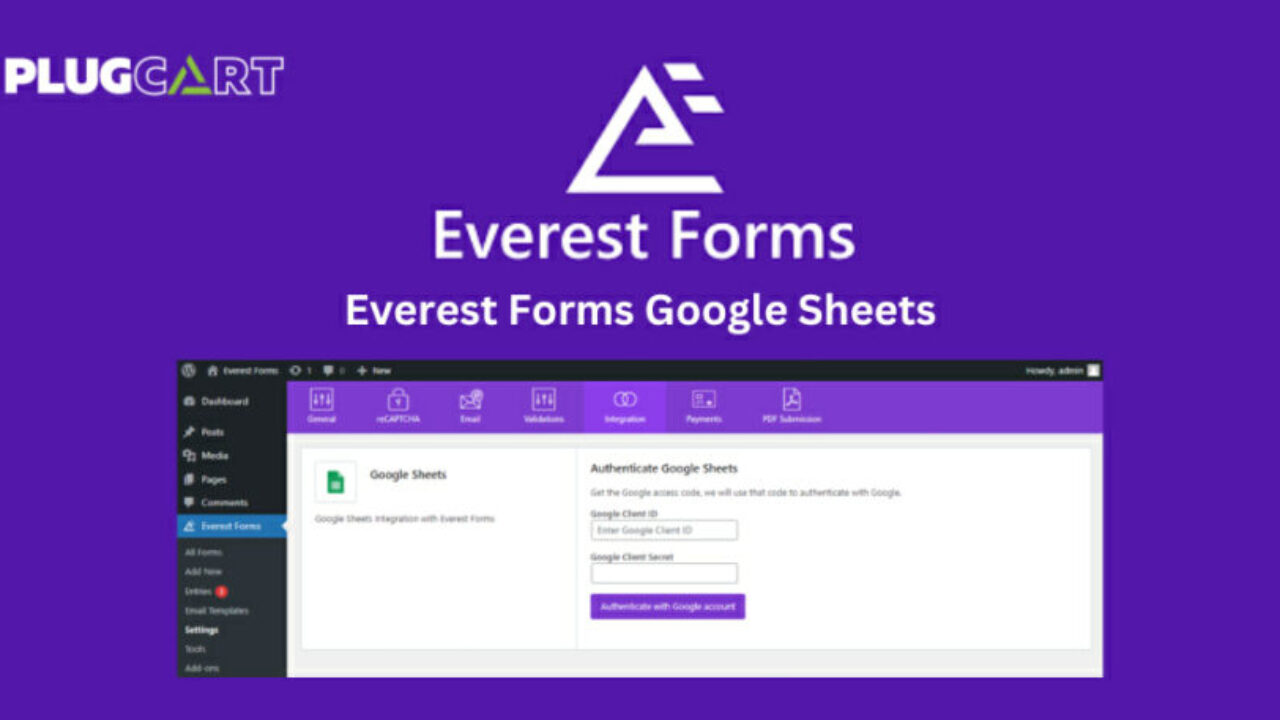 Everest Forms Google Sheets 1.2.0