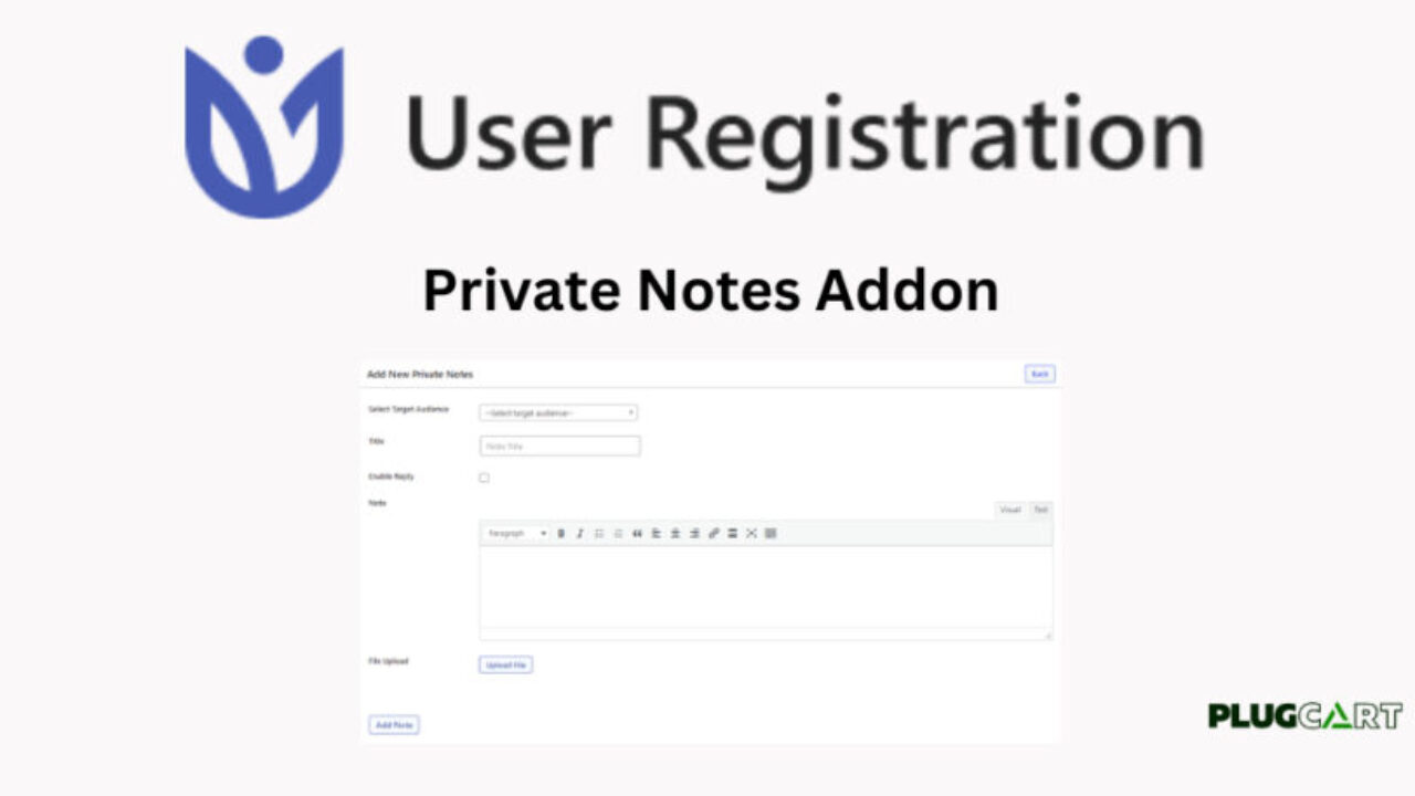 User Registration Private Notes Addon 1.0.9